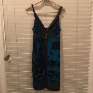 Teal and Brown Dress